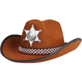 Miniatyrbillede 1 af 3: Sheriff Hat til børn, brun, one size