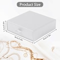 Miniatyrbild 2 av 5: Vit 1 st smyckeskrin presentförpackning papper smyckesdisplay presentask 9*9*1.7cm/3.5*3.5*0.6in liten presentask f