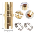 Miniatyrbillede 2 af 5: 4-pak Have Slange Reparationskit, Slangekobling Reparationskit med Rustfrit Stål Klemme, Passer til 3/4\"-5/8\" Vand Slange Reparation F