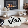 Miniatyrbilde 4 av 5: Halloween Baderomsteppe Skummel Spøkelse Badematte Antislipp for Gotisk Baderom Innredning Goth Morsom Matte for Dusj Mikrofiber
