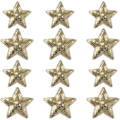 Miniatyrbillede 1 af 5: 12 stk. Guld 2 størrelser-Stjerner Sequin Appliques Shiny Broderede Patches Sy På Stryg På Patches til Clot