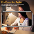 Miniatyrbillede 4 af 5: LED-skrivebordslampe med forstørrelsesglas, klipslampe med USB-oplader, 360° fleksibel clip-on læselampe,