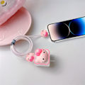 Miniatyrbillede 5 af 5: DIY Kabelbeskytter Oplader Ledningsbeskytter - Datakabel 18W/20W USB-C Oplader Ledningsbeskytter - Kompatibel med iPhone 11 12 13 14 15 Pro Max (01 Pink)