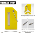 Miniatyrbillede 2 af 5: 9x5x0,6cm 7 Pak Silicone Bagagemærker Kuffert Håndtaske Rejsetaske Mærker med Navn ID-kort Perfekt til Hurtigt at Spotte Bagage