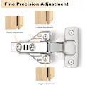 Miniatyrbillede 3 af 5: Fuldt Overlæg Bløde Lukning Clip-On Face Frame Monteringsskabshængsler, 1 Par