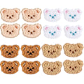Miniatyrbild 1 av 5: 16 st Cartoon Bear Broderade Lappar, Söta Björnar Lappar för Kläder, Broderade Sy Applikation Reparationslapp Jean Lapp