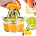 Miniatyrbillede 1 af 5: 4-i-1 Manuel Citruspresser Citron/Appelsin/Citronpresser Manuel Citruspresser Manuel Citruspresser Æggeblomme- og Hvide Separator Manuel Grøntsagsrivejern C