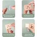 Miniatyrbillede 3 af 4: Kreative Klæbende Hættetrøje-Krog, 4 stk. Søde Dyrekroge til Frakke, Halstørklæde, Hat, Håndklæde, Nøgle, Taske, Praktisk Kattekrog til Væghængning