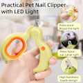 Miniatyrbilde 2 av 5: 11x7,1cm Kloklipper for kjæledyr med LED-lys, katteklo-trimmer med sterkt LED-lys for å unngå å klippe for langt inn i blodåren, skarp vinklet blad for stell