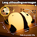Miniatyrbillede 4 af 5: Panda Natlampe til Børn - USB Genopladelig Touch Lampe, 3 Lysstyrkeniveauer, 30 Min Timer, Silikone Natlampe til Børneværelse, Drenge og Piger