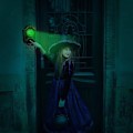 Pikkukuva 4 / 4: Halloween-ovikellokoristeet, pelottavat noitatarvikkeet