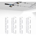 Miniatyrbilde 3 av 5: 4 stk fiskestang oppbevaringsstativ veggmontert enkel installasjon fiskestangstativ bærbar Univ Black