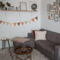 Miniatyrbillede 4 af 5: 2 stk. Burlap Banner, 15 Burlap Banner, Burlap Vimpelguirlande til