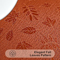 Miniatyrbilde 3 av 5: Smiry Høst Jacquard Dugg, 60x84 Tommer Vanntett Høstblader Damask Dugg, Rektangulært Stoff Dugg for