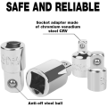 Miniatyrbillede 4 af 5: 4 stk. Ratchet Socket Adapter Ratchet Socket Adapter 1/2 til 3/8-3/8 til 1/2-1/4 til 3/8-3/8 til 1/4 Socke