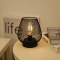 Miniatyrbilde 1 av 5: Designer nattbordslampe Batteri Utendørs Bordlamper Sett med 2 Metall