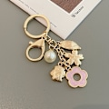 Miniatyrbillede 3 af 5: Nøglerings Taske Charms, Søde Blomsterkvast Nøgleringe til Kvinder, Piger Håndtaske Tilbehør