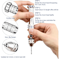 Miniatyrbild 3 av 5: Mini handborr med 10 mikro-twistborr 0,8 mm-3,0 mm