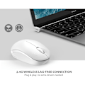 Miniatyrbillede 3 af 6: (Hvid) Trådløs Mus, 2.4G Lydløs Mus med USB Modtager, Bærbar Computermus til Windows