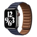 Miniatyrbild 1 av 4: Blå Kompatibel med Apple Watch 7 Magnetiskt Läder 42m