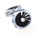 Miniatyrbillede 4 af 4: Propellermotor-Fan Flyvemaskine Propeller Par Manschetknapper i en Præsentation Gaveæske &amp; Polerklud
