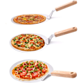 Pikkukuva 3 / 4: 1 kpl Pizza Nostin, 10\" Pizza Lauka Puukahvalla, Ruostumaton Pizza Lasta, Pizza Piirakka Kakku Tarjoilualusta Leivontaan H
