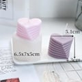 Miniatyrbillede 3 af 5: 1 stk Lysforme - Silikonform til Lysfremstilling, DIY 3D Former til Soyavoks, Bivoks, Duftlys, Valentinsdag