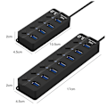 Miniatyrbillede 3 af 5: USB Hub Syv Port Switch HUB3.0 4 Port 3.0 Splitter