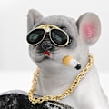 Miniatyrbillede 4 af 5: Sjov askebæger, askebæger i harpiks, bulldogformet sjovt askebæger, vindp