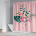 Miniatyrbillede 2 af 4: Flamingo bruseforhæng 150*180cm, planter bruseforhæng vandtæt