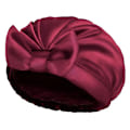 Miniatyrbilde 1 av 6: 1 stk ensfarget polyester oversized dusjhette, sløyfe dobbeltlags gjenbrukbar dusjhette, Wine red