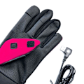 Miniatyrbillede 5 af 5: Læder USB-opvarmede handsker til mænd og kvinder（Rød）, vinteropvarmede M