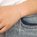 Miniatyrbillede 2 af 4: Cubic Zirconia Klassisk Tennis Armbånd til Kvinder - Justerbar Slider