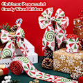 Miniatyrbillede 2 af 5: 2 Ruller/ 10 Yards Julekonfekt Peppermint Wired Edge Bånd 2,5 Tommer Bredt Julekonfekt Bånd Burlap Bånd til DIY