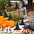 Pikkukuva 3 / 5: 12 kpl Halloween-noittien hattuja, mustat riippuva noittien hatut, noitapuvun tarvikkeet noittien hatut 100 metriä narua
