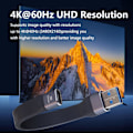 Pikkukuva 5 / 5: 10 Gbps USB 3.1 Litteä Pehmeä Datakaapeli 100W USB3.1 Uros - Type C Naaras 4K@60Hz Lyhyt USB C