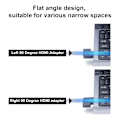 Miniatyrbild 5 av 5: HDMI Vinklad Adapter Paket HDMI Kopplare 90 och 270 Grader Hane till Hona Vertikal Platt Adapter Stödjer 4K*2K, 3D, Arc Kompatibel med PS4 PS3, Switch, W