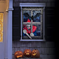 Pikkukuva 3 / 5: 2 kpl 100 X 60 CM musta pitsi Halloween ikkunan verhot, hämähäkinverkko