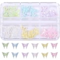 Miniatyrbild 1 av 4: 1 Ask med 6 Färger Söta Kawaii 3D Nagelberlocker Harts Akryl Nagelstenar Strass Aurora Glitterberlocker för Nagelkonst DIY