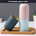 Miniatyrbild 5 av 5: Set med 4 Badrumskoppar, Oslåbara Återanvändbara Dricksglas Färger Plast Tandborsthållare Tumlare 330ml Diskmaskinssäker