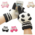 Miniatyrbillede 2 af 3: (Sort Panda) Kvinders Vintervarme Strikket Handsker Kapacitiv Touchscreen Håndleds Handsker Vanter