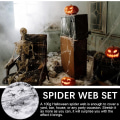 Miniatyrbilde 4 av 5: Halloween Edderkoppnett, 100g Hvit Stretchy Cobwebs med 30 Falske Edderkopper for Haunted House Decor Hallo