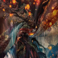 Pikkukuva 5 / 5: Tenture Murale Arbre de la Vie, Tapisserie Psychédélique Tapiss