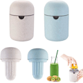 Miniatyrbillede 1 af 5: stk. (beige + blå) manuel citruspresser, citruspresser, manuel appelsin- og citronpresser, bærbar manuel juicer til limefrugter, appelsiner, mandariner, grapefrugter