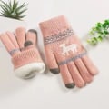 Miniatyrbillede 1 af 5: Fashion 2 par kvinders handsker vinter varm taktil blød strik