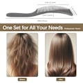 Miniatyrbilde 4 av 5: Buede Barber Clipper Kamsett i Svart, Hvit, Grå: Perfekt for Profesjonelle Hårklipp og Styling, Ergonomisk Flat Topp