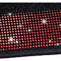 Miniatyrbild 6 av 6: (Röd Diamant) Blanka Rhinestone Diamant Bilgolvmattor, Glittrande Kristallmatta Halksäker PVC Häl