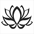 Miniatyrbillede 1 af 4: Sort Bilsticker - Vandlilje Lotusblomst - 220x126 mm - Bil - Glas - Laptop - Vindue