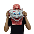 Pikkukuva 3 / 5: 1 kpl pelottava Halloween-naamio, Joker kaksoiskerroksinen repeytynyt naamio, Halloween koko pään kallo naamio Movi