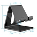 Miniatyrbilde 4 av 4: Mobiltelefonstativ, Telefonstativ: Vugge, Holder, Stativ for kontorpult - Svart